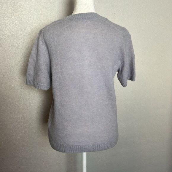 Everlane Alpaca Crewneck Sweater TShirt Size Small Dusty Purple - Picture 3 of 9